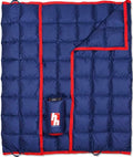 Horizon Hound Down Camping Blanket 650 Fill Power - Ultralight Backpacking Quilt (1lb 6oz) Warm & Water-Resistant 20D Nylon Shell for Outdoors, Camping, Hiking, Travel, & Stadium - Packable - color: Midnight Blue