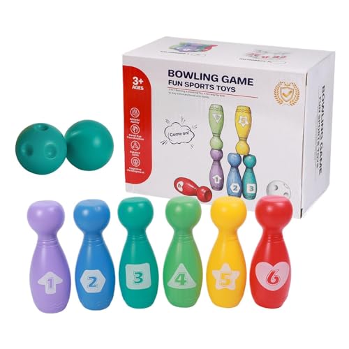 Kids Bowling Set - Outdoor Activity Gear, Vibrant Excitement Station, Reliable Administrative Utility Station, Performance Wrap Tool | for Professional Daily Game Requirement Needs Party Task - color: Colorful