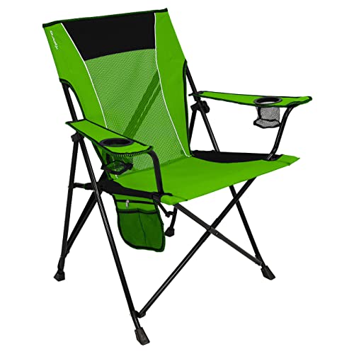 Kijaro Dual Lock Portable Camping Chairs - Enjoy the Outdoors with a Versatile Folding Chair, Sports Chair, Outdoor Chair & Lawn Chair - Dual Lock Feature Locks Position – Ireland Green - color: white