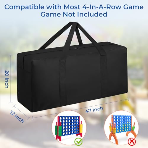 Large Carrying Bag Compatible with Giant 4 in a Row Game,Easy Storage & Transportation for Jumbo 4 to Score,with Durable Handle (Game Not Included)