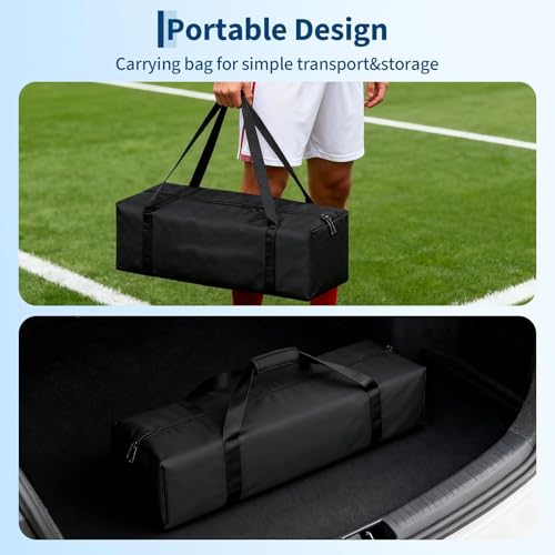 Portable Soccer Goal, Foldable Pop-Up Backyard Soccer Net with Frame and Carry Bag, Football Training Equipment Practice Training Goals for Kids & Adults, Easy Setup - size: 6x4FT(White)