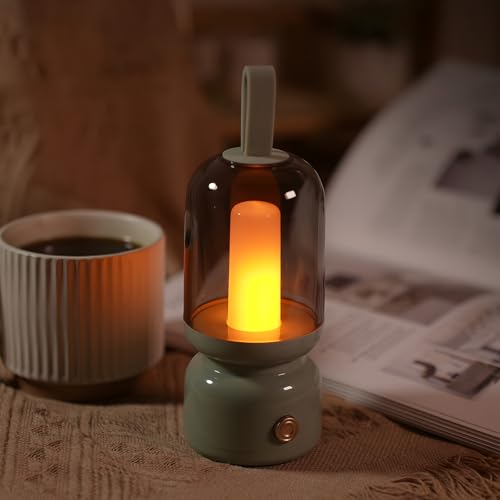 QANYI Retro Lantern,Portable and Rechargeable Lantern with LED Candles Flameless Flickering Lamp,Table Decoration Lights for Home Party Garden Patio Camping Christmas Home Decor - style: Retro