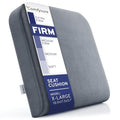 ComfySure Seat Cushion Extra Large - Firm Memory Foam Chair Pad for Recliner, Wheelchair, Office Chair, Stadium, Bleacher, Car, Floor, Patio Furniture, Bariatric Overweight Users 19”x17”x3” - color: Grey