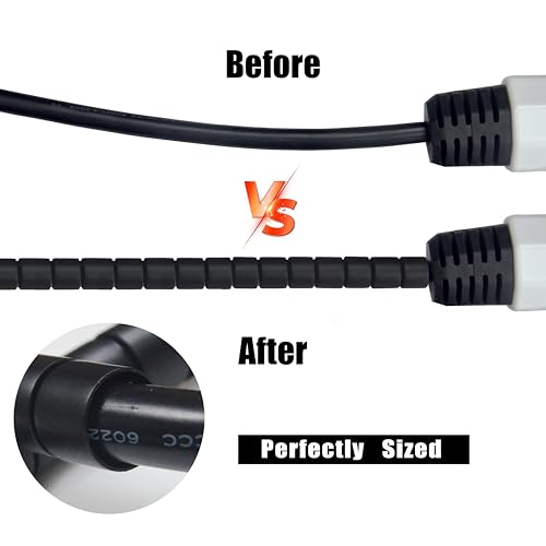 EV Charger Cable Protector, 23FT Electric Car Charger Cable Sleeve,Wear/UV-Proof,EV Charger Cord Protector Flexible/Pet Resistant/Prevents Tread & Door Squeeze