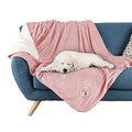 Waterproof Pet Blanket - 50x60-Inch Reversible Sherpa Fleece Throw Protects Couches, Cars, and Beds from Spills, Stains, and Fur by PETMAKER (Pink) - color: Pink, size: Small