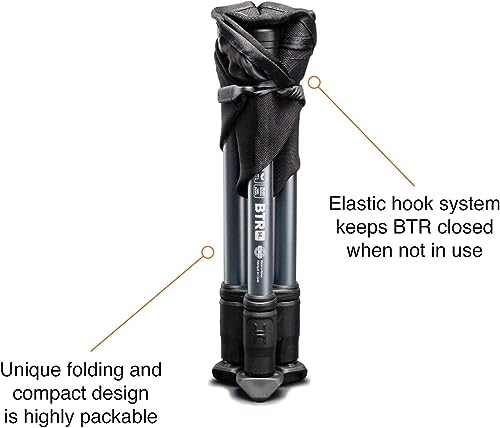 Hillsound BTR Stool for Ultralight Backpacking & Hiking, Lightweight Camping Chairs, Compact Portable Outdoor Seat, Hunting Adventures, Durable Tripod Design, Made in Korea - color: Black, size: 20"