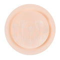 PLASTICPRO 32 Pack Elegant Disposable Plastic Plates Combo Set Includes 16 Dinner Plates and 16 Salad Plates Heavy Duty Fancy Party Plates Pink and White Tulip Design - color: Pink & White Tulip Design