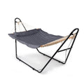 ONCLOUD Hammock with Stand, Double-Barrel Hammock with Hammock Bed, Heavy Duty Adjustable Hammock Set for Outdoors, Patio, Yard, Garden, 550 LBS (Gray) - color: Grey