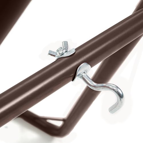 gafete Universal 2 Person Hammock Stand Only, 600 lbs Capacity, Fits 9 to 14ft Hammocks, Adjustable Double Heavy Duty Powder-Coated Steel Stand for Outside, Multi-Use (Coffee) - color: Coffee