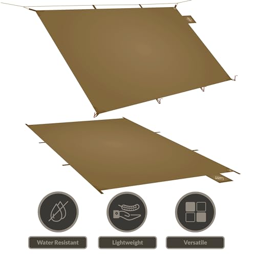 onewind Tent Footprint, Ultralight Camping Tarp Tent 4000mm Waterproof Rate PU Coating, 98" *55" Small Tarp Ground Sheet for Backpacking Hiking Camping Picnic, Brown - color: Brown-large, size: 98" x 55"