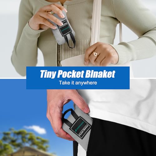 Odoland Beach Blanket Picnic Blanket, 43.3" x 27.5" SandProof Waterproof Outdoor Pocket Blanket with Portable Bag, Foldable Lightweight Sand Free Beach Mat for 1 People Hiking, Camping, Travel, Grey - color: Gray, size: 27.5" x 43.3"(1 People)