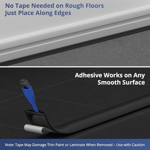 ZhiYo 3.6ft Cord Covers for Wires on Floor, Cord Hider Floor Hide Extension Cords, Soft PVC Cable Cover Cable Protector, Wire Cavity W0.62in H0.31in, Smoked Brown Wood - color: Smoked Brown Wood, size: 1.6'' W X 3.6' L