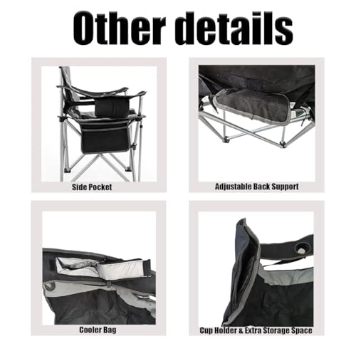 Wild Scape Oversized Folding Camping Chair for Adults, Foldable Beach Chairs with Cup Holder, Cooler Pocket, Amazon's Best Value for Heavy Duty, Fishing Chair for Outdoor, Garden Picnic, Teal - color: Teal