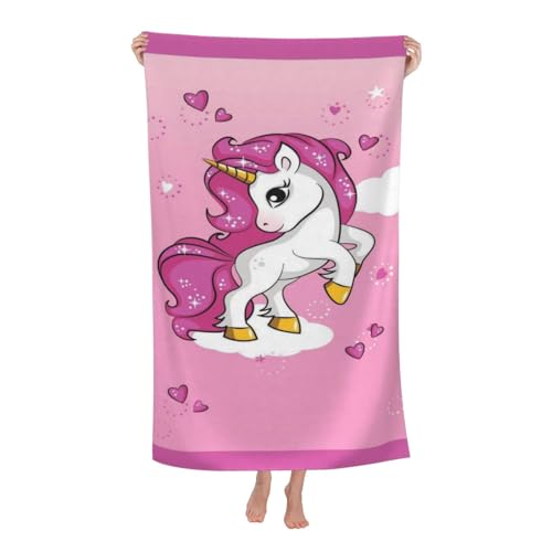 Cute Unicorn Beach Towel for Kids/Girls/Toddler/Baby, Personalized Microfiber Beach Towels Bulk, Quick Dry Beach Towel for Pool, Lightweight Bath Towels Oversized Clearance 30"x 60" - color: Unicorn1, size: 30"x 60"