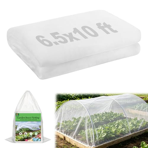 6.5x10ft Garden Netting - Ultra Fine Mesh Plant Covers to Keep Small Animals Pest Out, Bird Barrier Screen for Protecting Vegetables Fruits Flowers Raised Beds (Without Support Pole), 1 Pack - size: 6.5 x 10ft