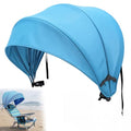 DaisyInner 1 Pcs Beach Chair Umbrella Canopy Extra Large Foldable Chair Sun Shade with Adjustable Clamp for Beach Camping Fishing Lounge Outdoor (Light Blue) - color: Light Blue