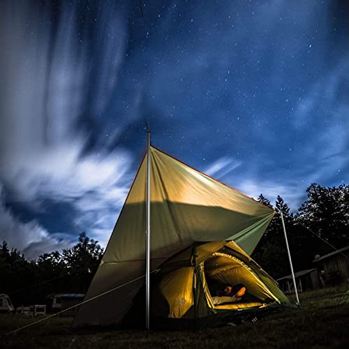 SANLIKE Tent Pole Telescopic Adjustable tarp Poles for Camping Canopy Awning Shelter Backpacking Hiking -(Adjustable Length - Steel) - color: Adjustable Length - Steel thickness 0.4mm