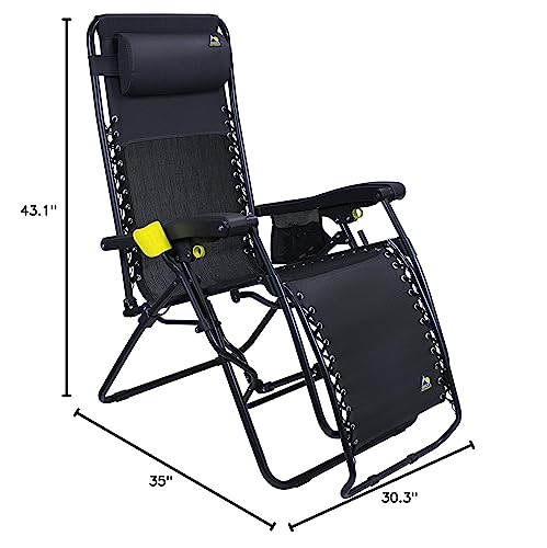 GCI Outdoor FreeForm Zero Gravity Chair, Black