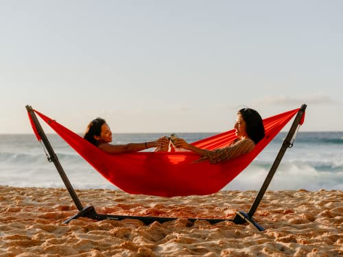 KAMMOK: Roo Double Hammock | Made from Strong & 100% Recycled Water Resistant Ripstop Fabric | Comfortable, Packable, Lightweight (Lifetime Adventure Grade Warranty), Pine Green - color: Pine Green, size: Roo Double