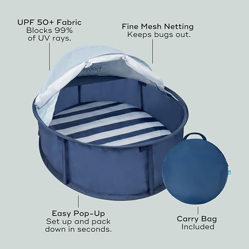 Babymoov Babyni Anti-UV Pop-Up Tent, UPF 50+ Sun Protection, Portable Baby Sun Shelter with Mosquito Net, Lightweight Travel Tent for Beach, Park & Outdoor Use