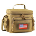 ATRIPACK Lunch Box for Men, Tactical Lunch Bag MOLLE Webbing Leakproof Insulated Large Lunch Cooler Women Adult Meal with Adjustable Shoulder Strap Durable Lunch Pail (Brown) - color: Brown, size: Medium