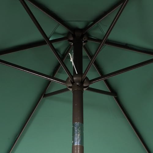 Blissun 7.5 ft Patio Umbrella, Yard Umbrella, Outdoor Market Umbrella with Push Button Tilt Crank, Seaglass - color: Seaglass