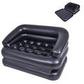 Inflatable Couch Air Sofa Bed, Blow Up Sofa for Camping Waterproof, Black - color: Black