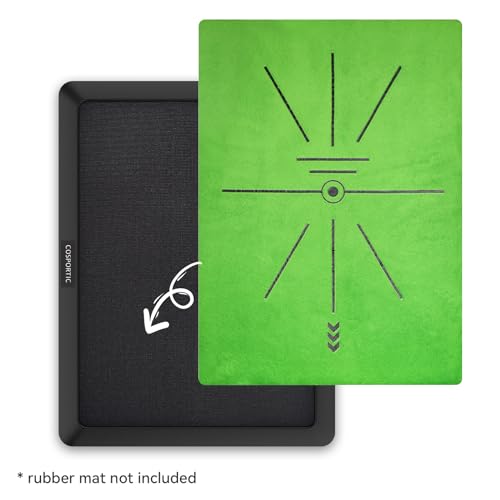 COSPORTIC Golf Hitting Mat, Golf Training Mat for Swing Path Feedback Detection Batting,Extra Replaceable Golf Practice Mat, Golf Gifts for Men Women for Home Indoor Outdoor - color: Replaceable-velvet-mats