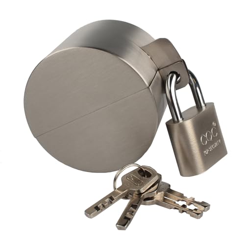Outdoor Faucet Lock with Padlock Water Spigot Lockout Device Suitable for Garden Hose Bib Water Valve Childproof,Prevent Water Theft and Unauthorized Use of Water, Stainless Steel - color: Stainless Steel