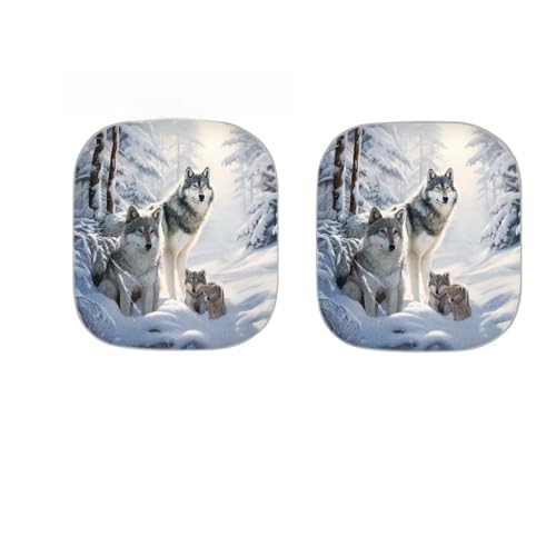 Classic Wolf Windshield Sun Shade Automotive Interior Sun Protection Blocks 99% UV Rays and Keeps Your Vehicle Cool Make Your Trip More Comfortable - color: Classic Wolf
