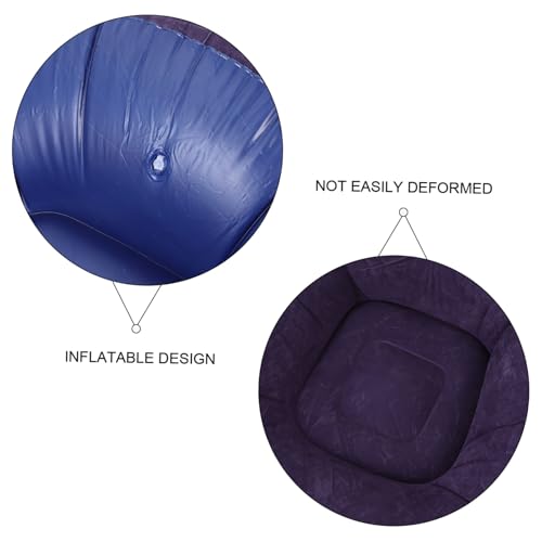 PRETYZOOM Inflatable Lazy Chair for Adults Portable Flocked Bean Bag Sofa for Indoor Living Room Bedroom Camping and Outdoor Relaxation Includes Pump Compact and Space-Saving Design