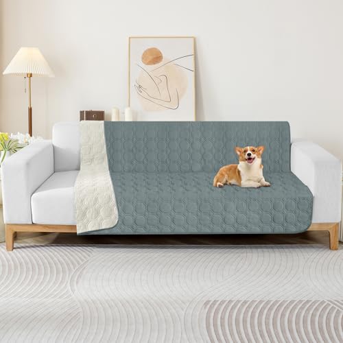 ZNSAYOTX Ultimate Cozy Blankets (40"x50") 100% Waterproof Chaise Mat Blanket for Dog Pets, Bed Couch Sofa Protector with Non-Slip Back Washable Durable, Pee Scratch Proof Easy to Clean (Dark Grey) - color: Dark Grey, size: 40x50 Inch