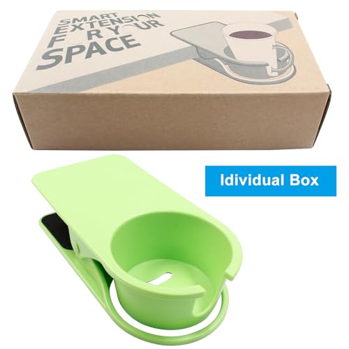 Jiozermi 3Pcs Drinking Cup Holder Clip, Desk Drink Holder Clip Adirondack Chair Cup Holder with Clip Cup Clip Holder for Water Drink Beverage Soda Coffee Mug(Blue, Green and Yellow) - color: Blue+Green+Yellow