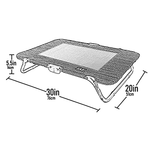 Pet Gear Lifestyle Pet Cot Elevated Bed, No Assembly Required, Premium Tear Resistant Cooling Mesh, Indoor & Outdoor, Lightweight & Portable, 30 Inch, NEW Lake Blue