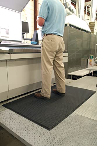 Hudson Exchange (3'x5') MaxCush Anti-Fatigue Comfort Industrial Ergonomic Mat Black - size: 3'x5'