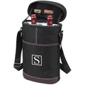 Picnic at Ascot Personalized Monogrammed Insulated 2 Bottle Travel Wine Tote with Corkscrew & Shoulder Strap -Designed & Assembled in The USA
