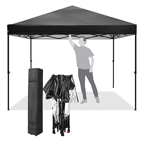 HOTEEL 10x12ft Pop Up Canopy, Waterproof Outdoor Party Easy Up Tent with Carry Bag, No Tools Needed, Event Tent for Parties, Backyard, Wedding, Commercial,Gray - color: Gray, size: 10x12FT (No Walls)