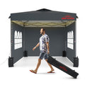 10x10 Outdoor Canopy Ten, Heavy Duty Pop Up Canopy with Removable Sidewalls and Sandbags, Grey - color: Gray, size: 10x10