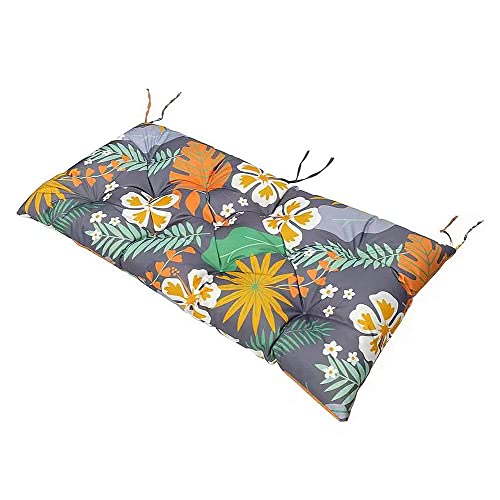 Srutirbo Waterproof Outdoor Bench Cushion, 48"x20", Swing Cushion Patio Furniture Cushions 3 Seater, for Garden Patio Furniture Lounger Bench (Flower, 48x20 in) - color: Flower