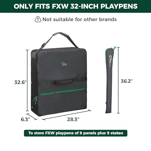 FXW Specialized Dog Playpen Storage Bag (Not Suitable for Other Brands), Designed for RV Trips, Fits 32" H 8 Panels and 9 Stakes, 1 Pack│Patented - color: Black, size: 32 inch(1 Pack)
