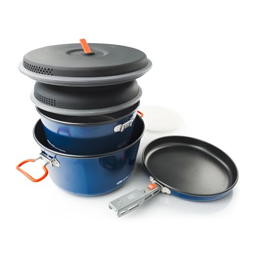 GSI Outdoors Bugaboo Base Camper, High-Efficiency Cookset – Ceramic Non-Stick Coated - size: Large