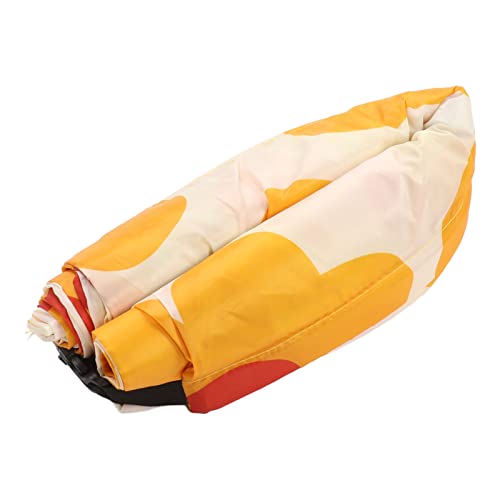 Inflatable Sofa, Portable Inflatable Lounger Couch with Tear 190T Polyester Fabric, No Pump Needed Wind Fill Design, Includes Storage Bag for Camping Garden (Flower) - color: Flower