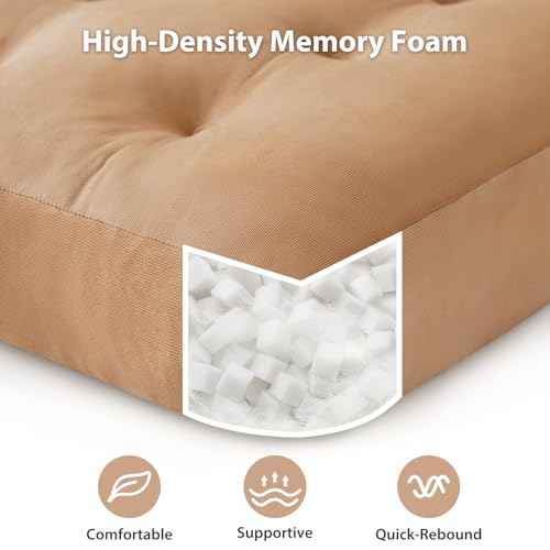 Meditation Floor Pillow Set of 1, Square Large Pillows Seating for Adults, Meditation Cushion Pillow,Tufted Corduroy Cushion for Tatami Living Room or Yoga, Coffee, 22x22 Inch - color: Coffee