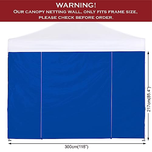 COOSHADE Instant SunWall 10x10 SideWall for Pop up Canopy Tent, 1 Pack Door Wall Only, Blue - color: Blue, size: 10x10-Door Wall