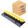 Kable Kontrol Atlas Heavy Duty Cable Protector Ramp - 2 Channel Bulk Wholesale Pallet - 20 Pcs - 40” Long Black & Yellow - 24,000 Lbs Capacity - Rubber Speed Bump Wire Protector Cord Cover - CP9987 - size: 2 Channel - 20 Units