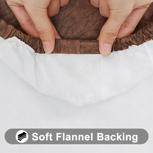 Smiry Square Table Cloth Cover, Waterproof Elastic Fitted Picnic Tablecloth, Wipeable Flannel Backed Vinyl Tablecloths for Camping, Dining, Outdoor (Brown, 24" x 24") - color: Brown, size: 24" x 24" (Square)