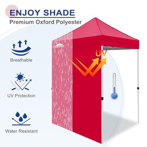 EAGLE PEAK Canopy Sidewall for 5x5 Pop Up Canopy Frame, Single Side Wall Panel Only (Fits 5x5 Straight Leg Frame, Canopy Top or Frame NOT Included), Red - color: Red