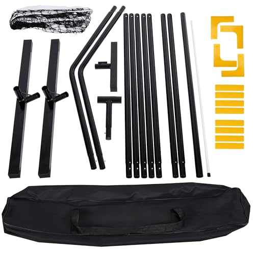 22FT Regulation Pickleball Net Set - Heavy Duty Metal Frame Portable Pickleball Net System with Carry Bag for Backyard, Driveway & Outdoor Games - style: Pickleball Net with Court Marker