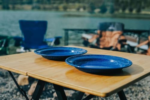 MOUNTAIN SUMMIT GEAR Foldable Bamboo Patio Table for Indoor/Outdoor Use (Made by Caddis Sports)