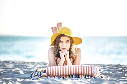 Beach Towel 100% Cotton Turkish Beach Towel Adult 38x70 Inch Pre-washed Absorbent Extra Large|Sand Free Quick Dry BathTowels|Lightweight Blanket|Travel Cruise Camping Spa Gym Yoga Towel|Blue Depths - color: Navy